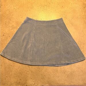 Simons Slate Blue Ribbed Corduroy A-Line Skirt